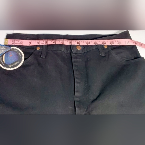 Black 15x 32 Wrangler Tapered Leg Slim Fit NBP - Picture 9 of 9